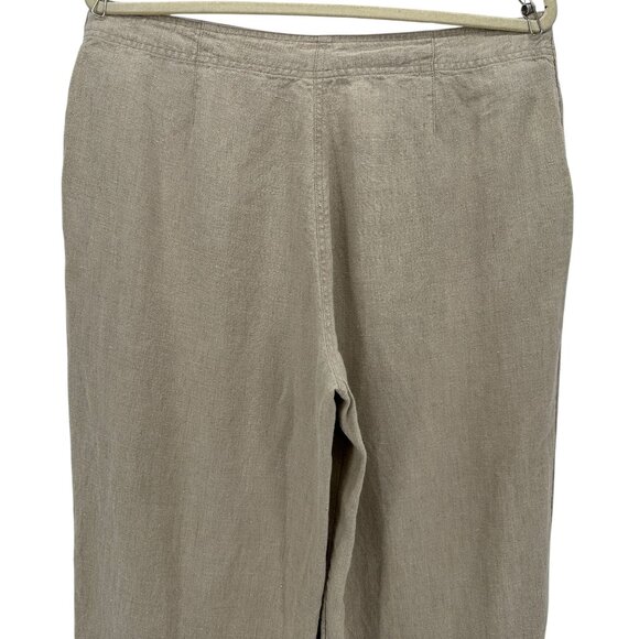 J. Jill Linen Beige Ankle High Rise Wide Leg Pants Womens 16 - Picture 5 of 8